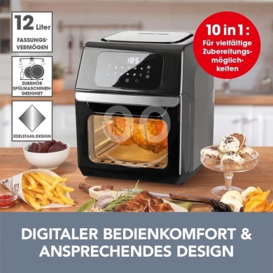 ‏??GOURMETmaxx Digital XXL Hot Air Fryer 12 Litres with 10 Programmes, Accessories are D… — 2