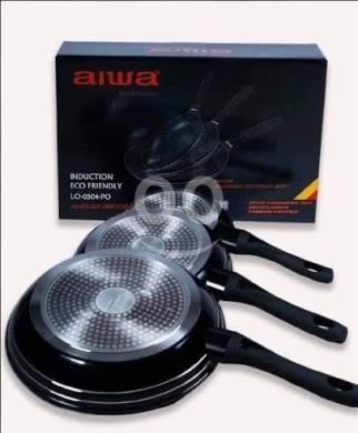 طقم مقالي أيوا الجرانيت المكون من 3 قطع | Aiwa 3-Piece Granite Frying Pan Set — 3