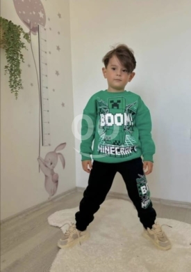 Clothes, Footwear & Accessories in Beirut City - طقم أولاد شتوي "ماينكرافت" ببطانة فرو 3-4 سنوات | Boys&#039; Minecraft Winter Set with Fleece Lining 3-4