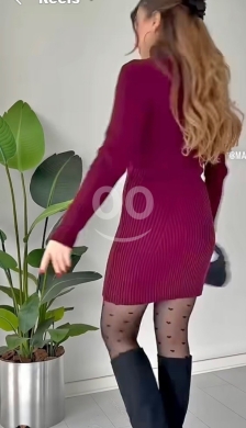 فستان صوف نسائي ناعم بتصميم راقٍ | Women’s Soft Knit Wool Dress Elegant Design — 4