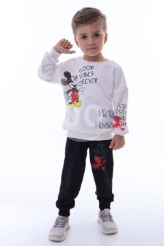 طقم ولادي قطن ميكي ماوس صناعة تركية 2-8 سنوات | Boys' Mickey Mouse Cotton Set Made in Turkey