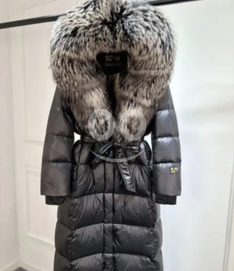 جاكيت "بافر" طويل وراقٍ بياقة فرو كثيفة | Elegant Long Puffer Coat with Plush Faux Fur Co… — 6