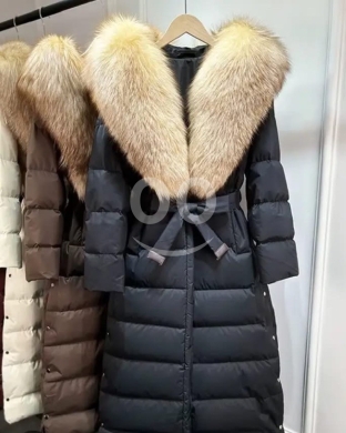 جاكيت "بافر" طويل وراقٍ بياقة فرو كثيفة | Elegant Long Puffer Coat with Plush Faux Fur Co… — 5