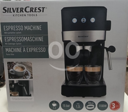 Kitchen appliances in Nabatyeh - ماكينة تحضير الإسبريسو من سيلفر كريست | SilverCrest Espresso Machine 1100W with 15-Bar Pump