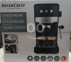 ماكينة تحضير الإسبريسو من سيلفر كريست | SilverCrest Espresso Machine 1100W with 15-Bar Pump