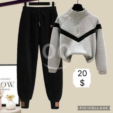 سرفتمون قطني عصري مبطن بالصوف لدفء وراحة مثالية | Trendy Cotton Tracksuit with Warm Fleec… — 2