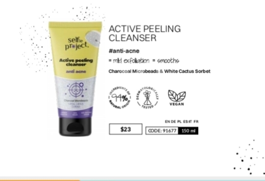 Health & Beauty in Tripoli - سيلفي بروجكت منظف ومقشر نشط لحب الشباب 150 مل | Selfie Project Active Peeling Cleanser 150ml