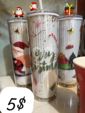 Other Goods in Beirut City - Christmas Tumbler Cup with Straw