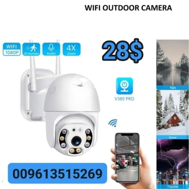 DIY Tools & Materials in Bhamdoun - 1080P WiFi Outdoor Security Camera - 4X Zoom, AI Human Detection & V380 Pro App