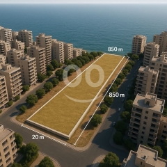 أرض في الرملة البيضا 17000م² بمطل بحري رائع جدا للبيع