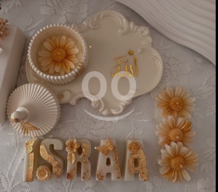 Other Goods in Azmi - Personalized Ishraa Letter Candle Set