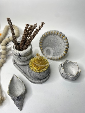 Other Goods in Azmi - Handmade Concrete Incense Burner Set Mabkhara