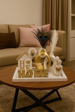 Elegant Gold & White Home Family Decor Set