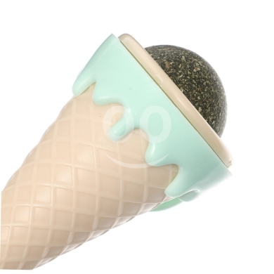 Equipment & Accessories in Beirut City - Ice Cream Shape Catnip Ball Toy - Interactive Cat Treat Toy for Play & Dental Health