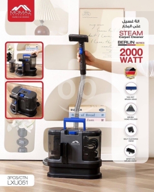 momaz steam carpet cleaner-2000 (800 watt motor-1200 watt boiler)steam hot/cold-water… — 3