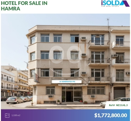 Other real estate in Hamra - Furnished 1108m2 Motel-Prime Location-4sale in Hamra - موتيل في الحمراNE15HL3