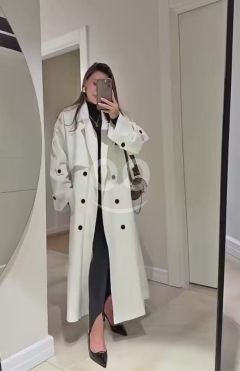Long White Trench Coat