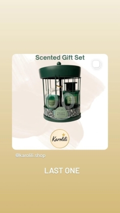 طقم هدايا معطر أخضر فاخر