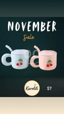 Other Goods in Beirut City - Cute Cherry Ceramic Mugs