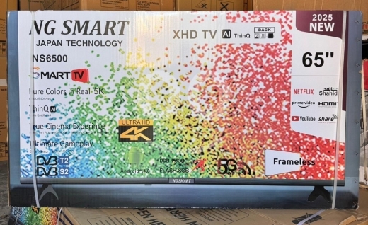 TV & videos in Sir El Danniyeh - NG Smart 65-Inch 4K XHD TV - Frameless, Android 14.0, 5G!