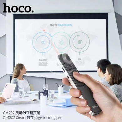 Hoco Laser pointer Smart PPT Page Turning Pen - 2.4GHz Wireless Remote & 100m Range — 4