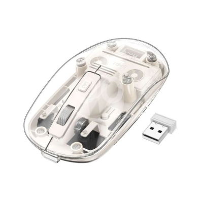 Dual Mode Wireless Mouse (2.4G + Bluetooth) - Transparent Design & Silent Click — 7