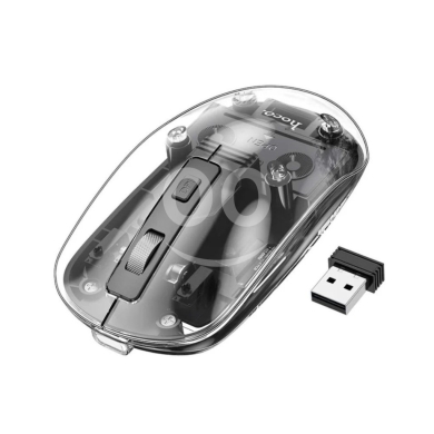 Dual Mode Wireless Mouse (2.4G + Bluetooth) - Transparent Design & Silent Click — 4