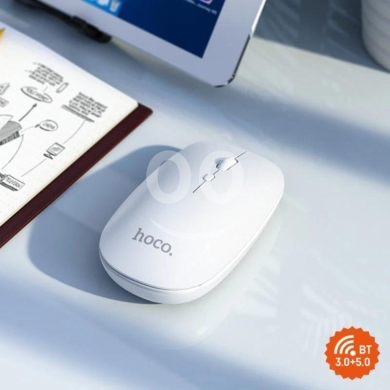 Computers Parts & Software Accessories in Beirut City - Hoco GM15 Art Dual-Mode Wireless Mouse - Bluetooth 5.0 & 2.4G for Multi-Device Use