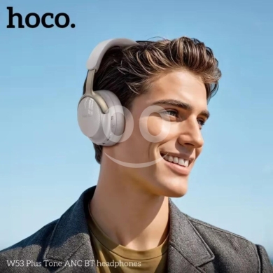 Mobile accessories in Beirut City - Hoco W53 Plus ANC Wireless Headphones - 90H Playtime, Hi-Fi Audio & BT 5.4
