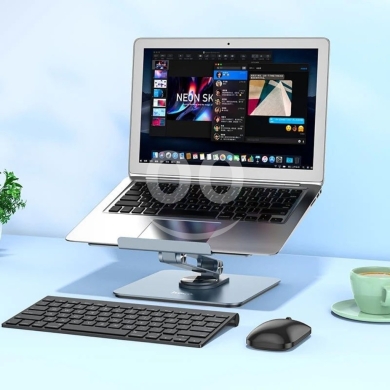 Computers Parts & Software Accessories in Beirut City - Hoco Laptop Rotating Desktop Stand PH52 Plus- 360° Adjustable Riser for 9.7" to 15.6"