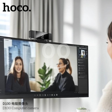 Hoco D100 1080P HD Webcam - Dual Mic, 80° Angle, for PC, Laptop & Smart TV — 2