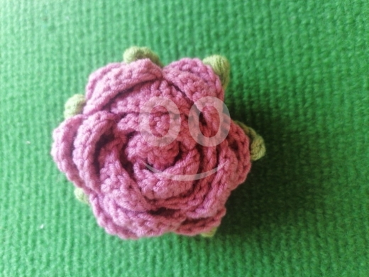 handmade rose keychain — 3