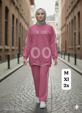 سرفتمون نسائي قطن تركي مصوف شتوي أنيق | Women's Elegant Turkish Fleece Cotton Tracksuit — 4