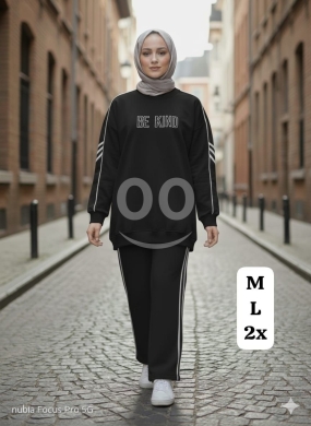 سرفتمون نسائي قطن تركي مصوف شتوي أنيق | Women's Elegant Turkish Fleece Cotton Tracksuit — 5