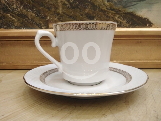 طقم فناجين شاي بافاريا ألماني أنتيك مذهب | Antique Bavaria German Gilded Tea Cup Set of 6 — 3