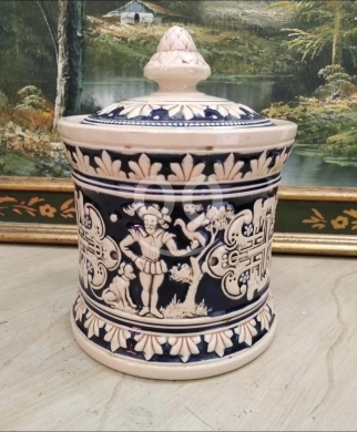 Antiques & Collectibles in Tripoli - جرة بورسلان ألماني أنتيك 1930 مرطبان تبغ | Antique 1930 German Porcelain Tobacco Jar Urn