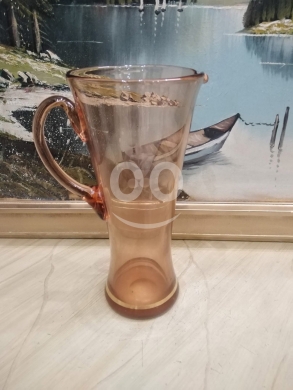 Antiques & Collectibles in Tripoli - إبريق كريستال تشيكي بوهيمي وردي قديك روعة | Vintage Pink Bohemian Czech Crystal Pitcher Jug
