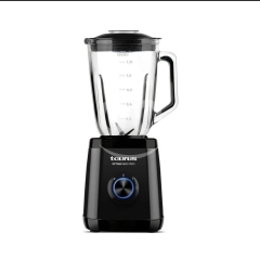 ?? TAURUS Optima Nero 1500 blender, 1500W, 2 speeds + Pulse, 1.5L glass jug. Ice crusher-