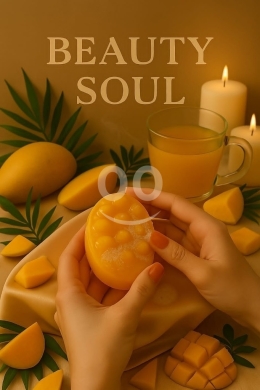 Health & Beauty in Kab Elias - صابون تدليك طبيعي بخلاصة المانجو المنعشة للجلد | Natural Mango Massage Soap Refreshing Skin Care