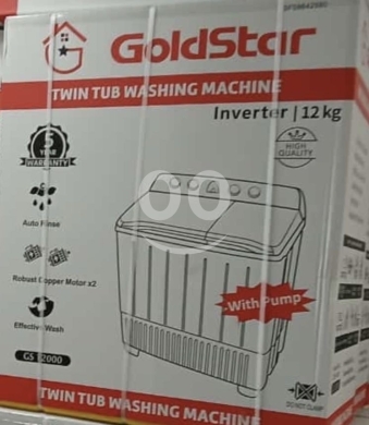 غسالة GoldStar حوضين بمقاسات متنوعة (7-14 كجم) - كفالة سنة | GoldStar Twin Tub Washing Ma… — 2