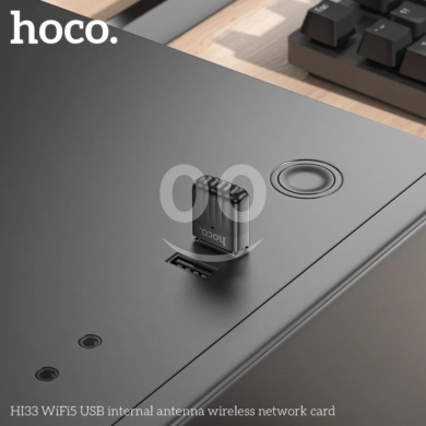 hoco. HI33 Mini Dual-Band 650Mbps USB WiFi Adapter (2.4G / 5.8G) - Plug & Play — 3
