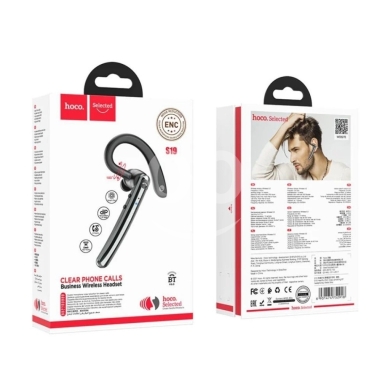 Mobile accessories in Beirut City - hoco. S19 Business Wireless Headset (ENC Double Mic Noise Reduction, BT 5.0)