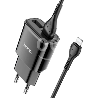 Mobile accessories in Beirut City - hoco. C88a Dual USB Wall Charger Set (2.4A Output) with 1m Lightning Cable