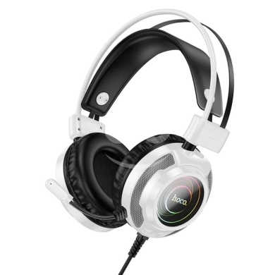 Computers Parts & Software Accessories in Beirut City - hoco. W110 Wired Gaming Headset with Dynamic RGB Lighting & HD Noise Reduction Mic
