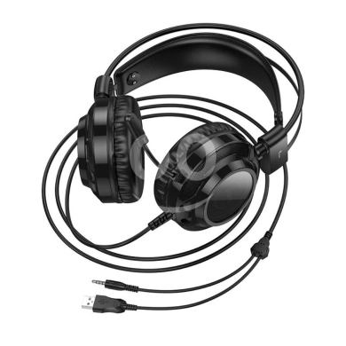 hoco. W110 Wired Gaming Headset with Dynamic RGB Lighting & HD Noise Reduction Mic — 3