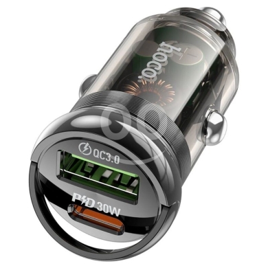 Other Mobile Phones & Accessories in Beirut City - hoco. Z53A Dual Port Fast Car Charger (PD 30W + QC 18W) with Transparent Shell