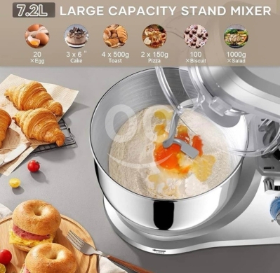 ?? CHeflee Stand Mixer, 1800 watt-7.2L Food Mixers Kitchen Electric Stand Mixer with… — 5