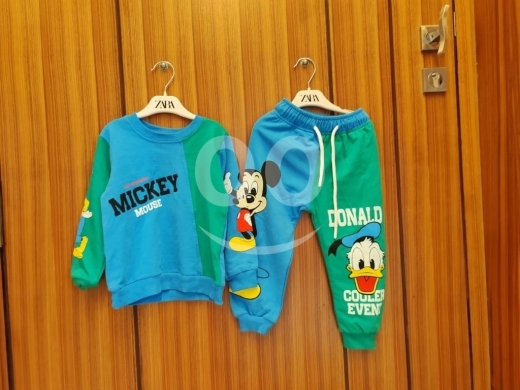 Baby & Kids Stuff in Zouk Mikaël - Disney Mickey & Donald 2-Piece Cotton Set (6-18M) - Turkish-Made Tracksuit