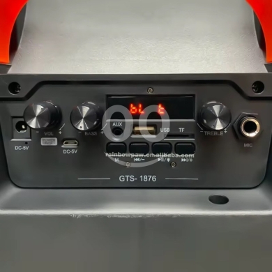 GreetTime GTS-1876 BT 5.0 / USB / TF / FM TWS / 1800mAh / 25W EQ Lighting / 12” — 9