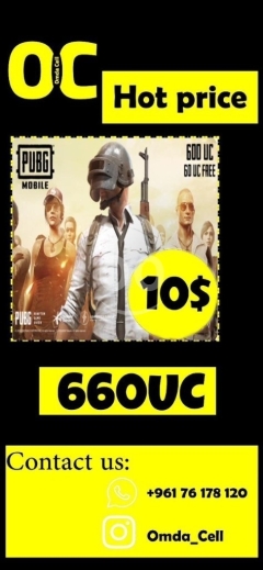Pubg Mobile 660 UC Bundle 600+60 FREE